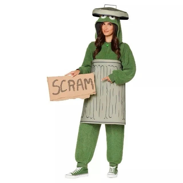 Spirit HALLOWEEN- Oscar the Grouch Costume ADULT S/M BRAND NEW SAME DAY SHIPPING