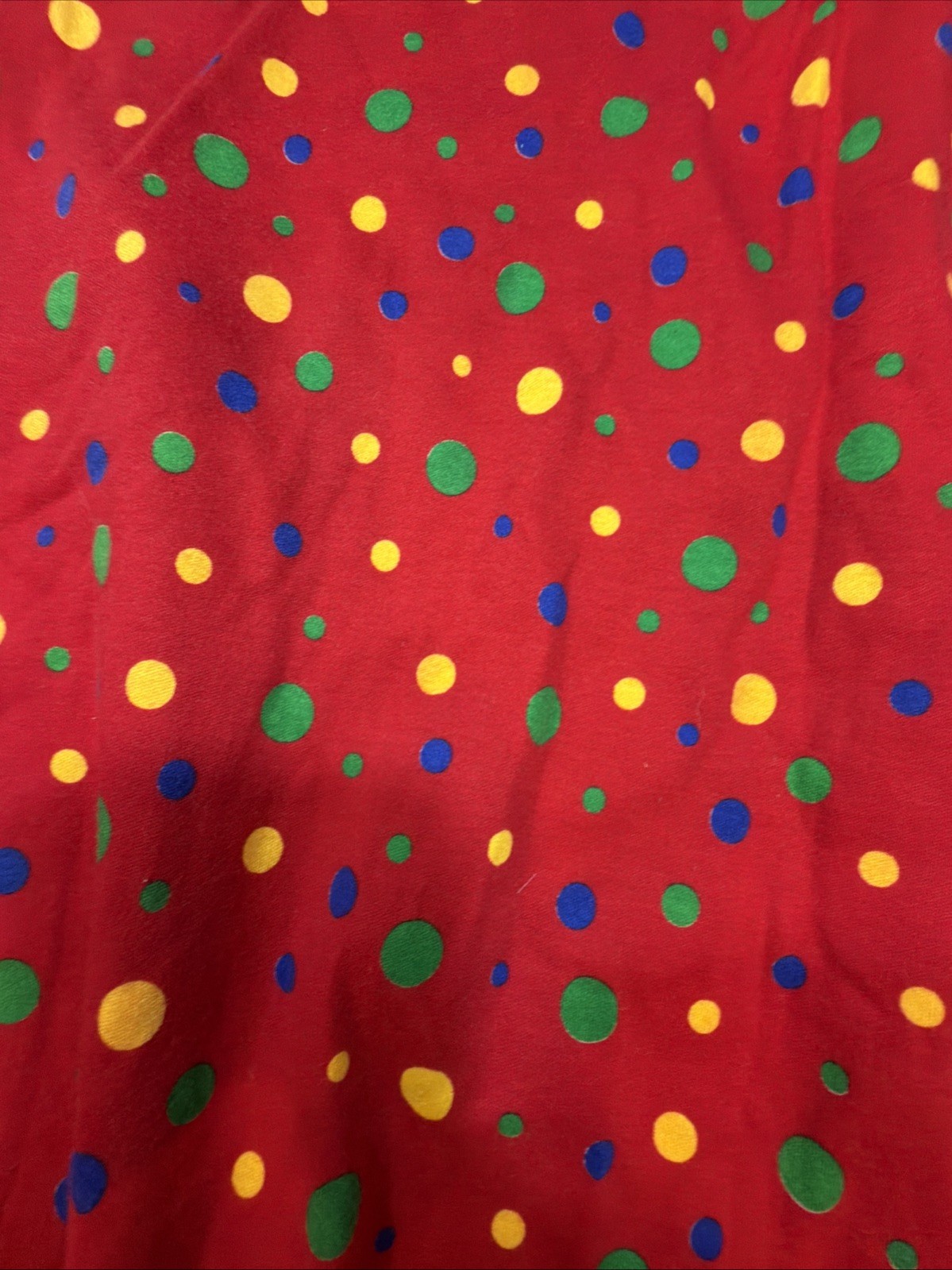 RED CLOWN COSTUME colorful Dots Child Homemade SUIT HANDMADE 42” Chest 42”Length
