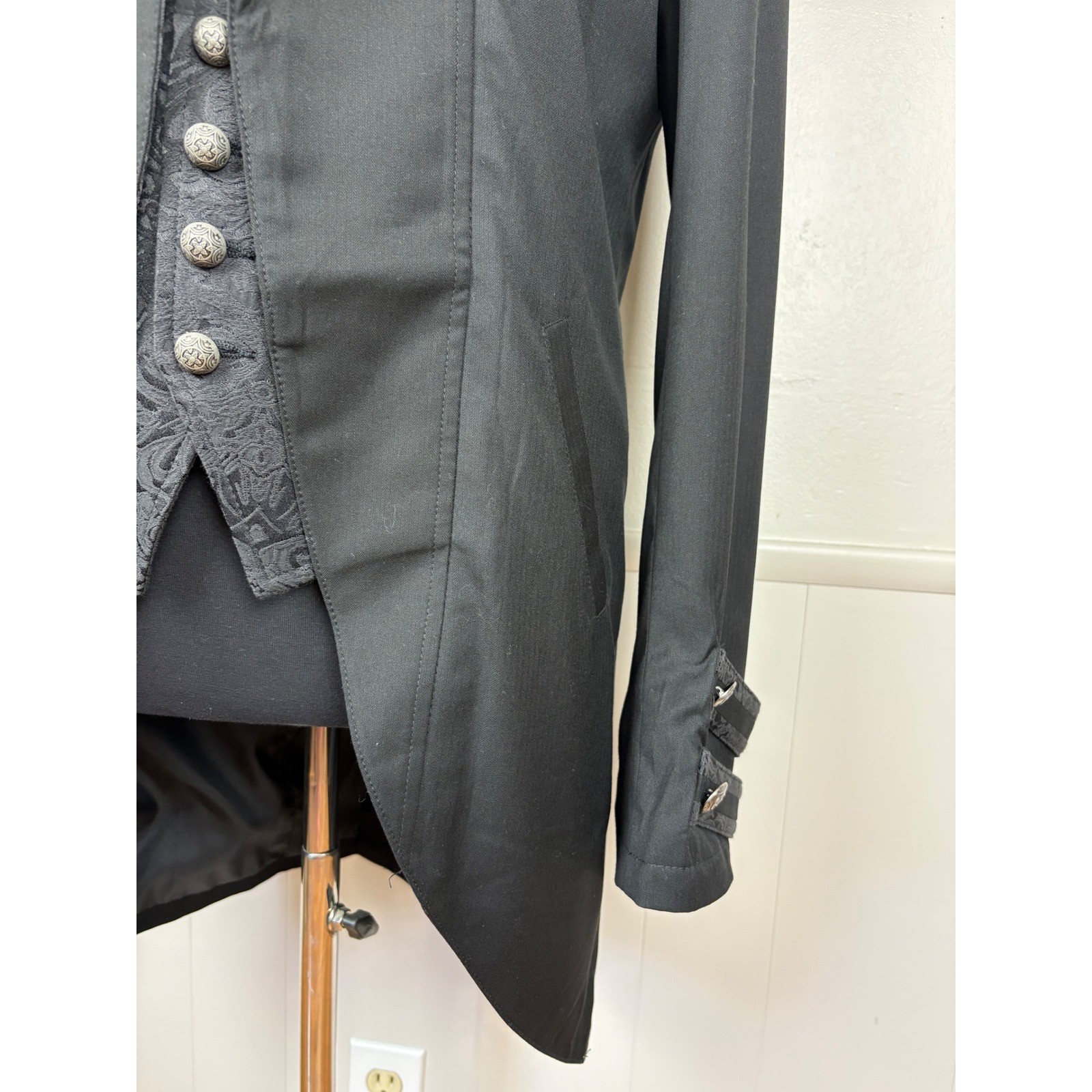 Punk Rave The Draven Men’s Goth Funeral Mourning Jacket Size M Regency Vampire
