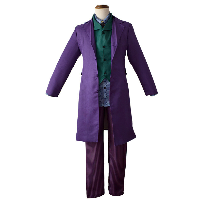 Batman The Dark Knight Joker Cosplay Costume Halloween Party Fancy Wear Outfits