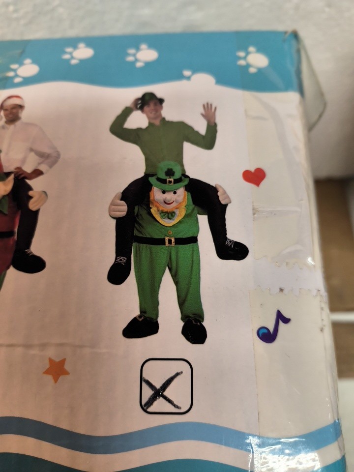 Carry Me Ride On Leprechaun Gag Costume St. Patrick’s Day Birthday Party Mascot