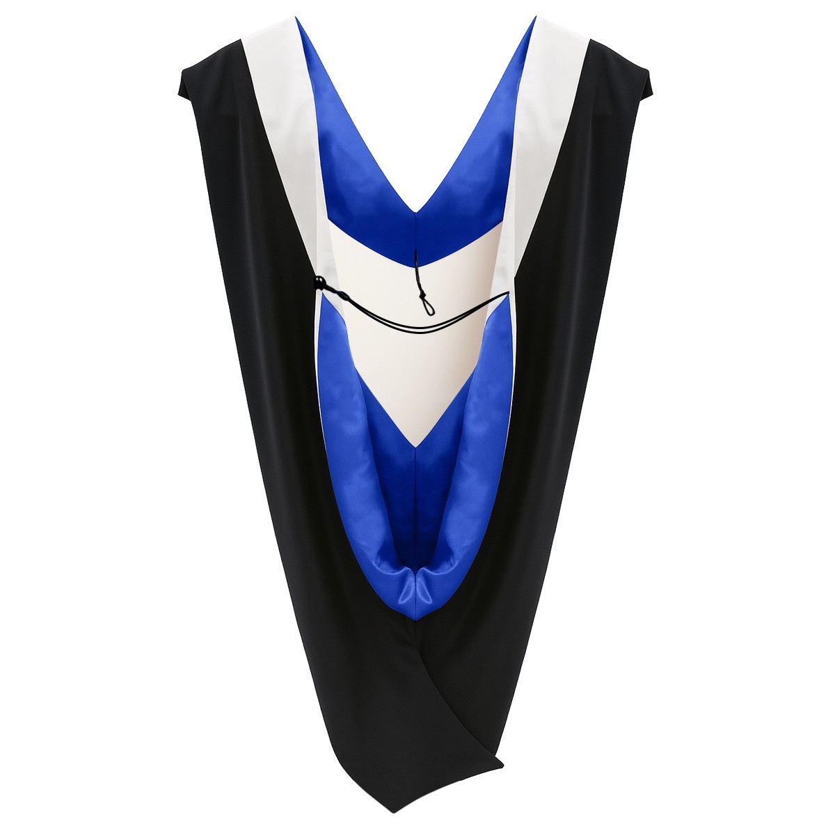Deluxe Bachelors/Master Hood – White Velvet, Royal Blue & White