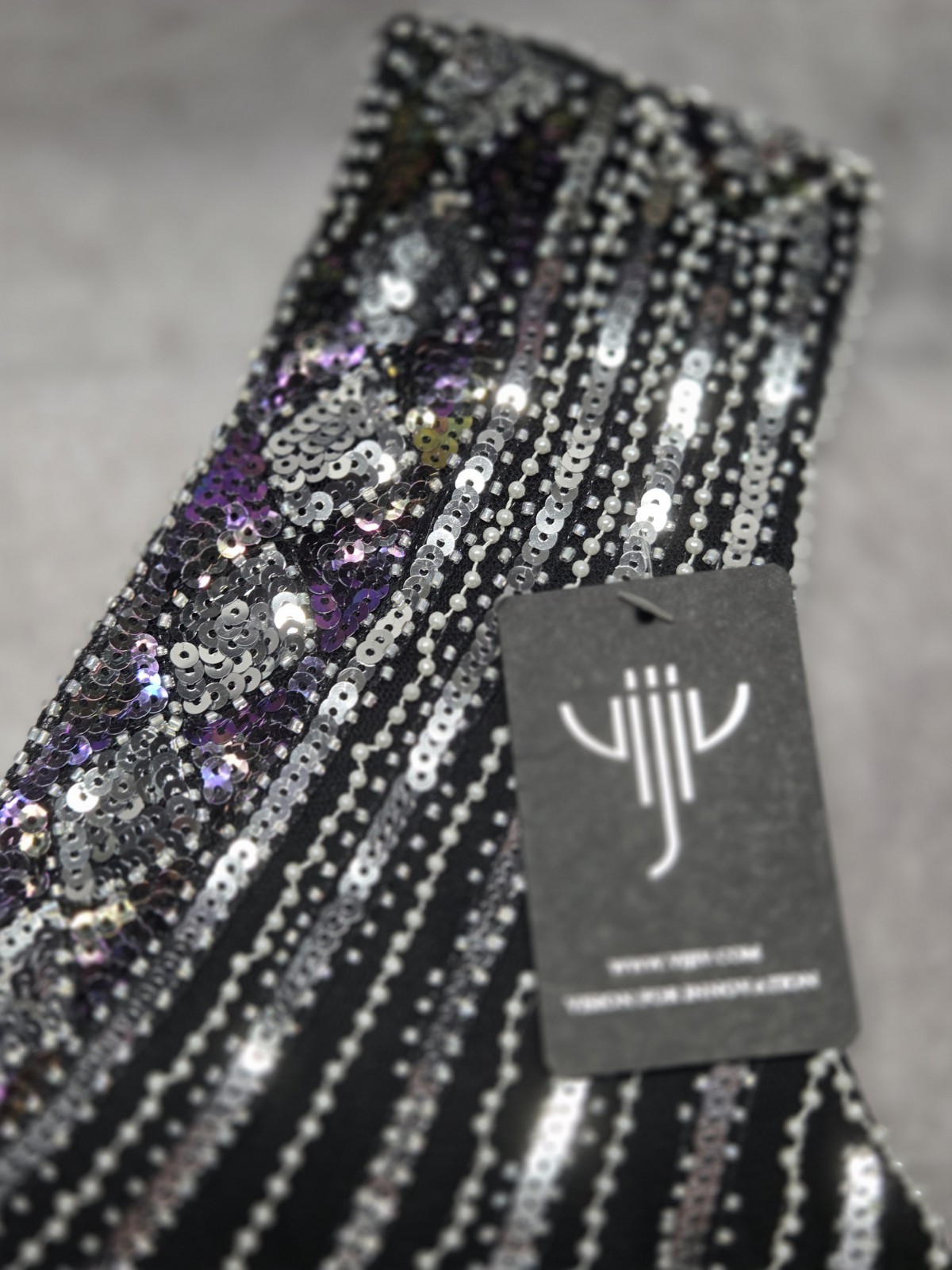 1920’s Black/Silver Bead Sequin & Fringe Flapper Gatsby Dress XL NWT