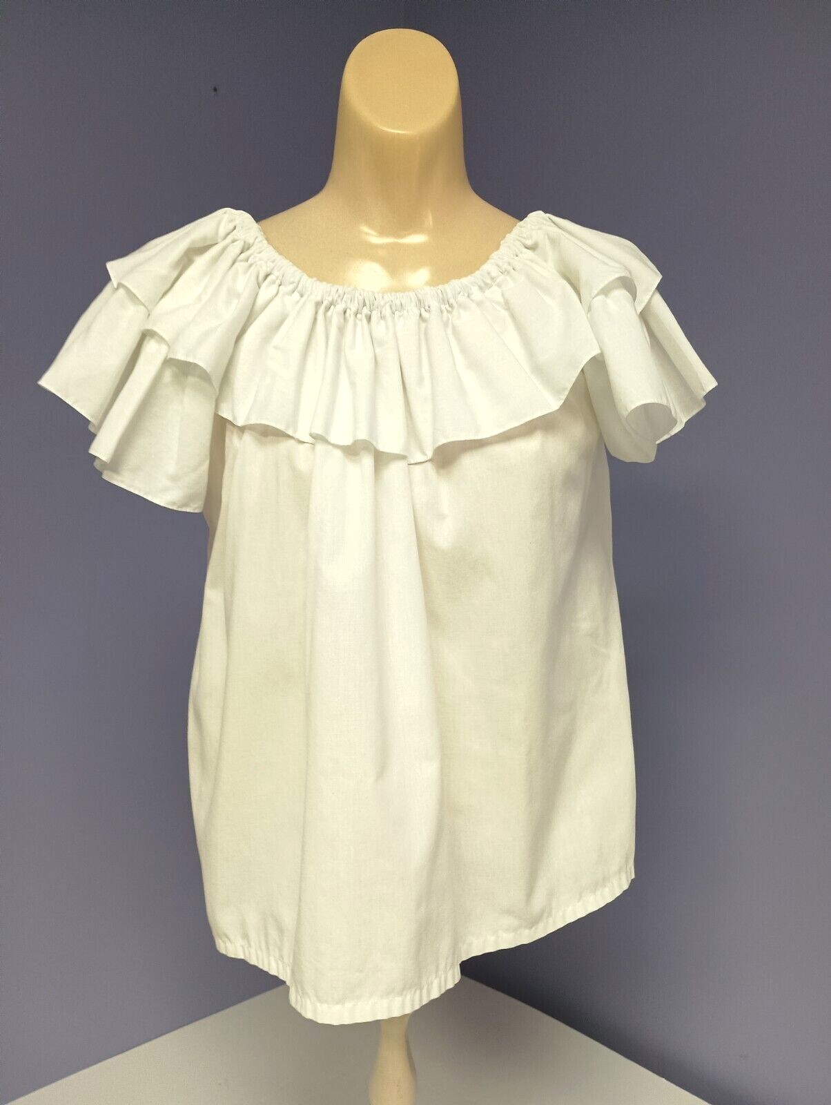 Blouse Ruffled Peasant Blouse 50’s Costume & Multi Use Accessory Top Assorted
