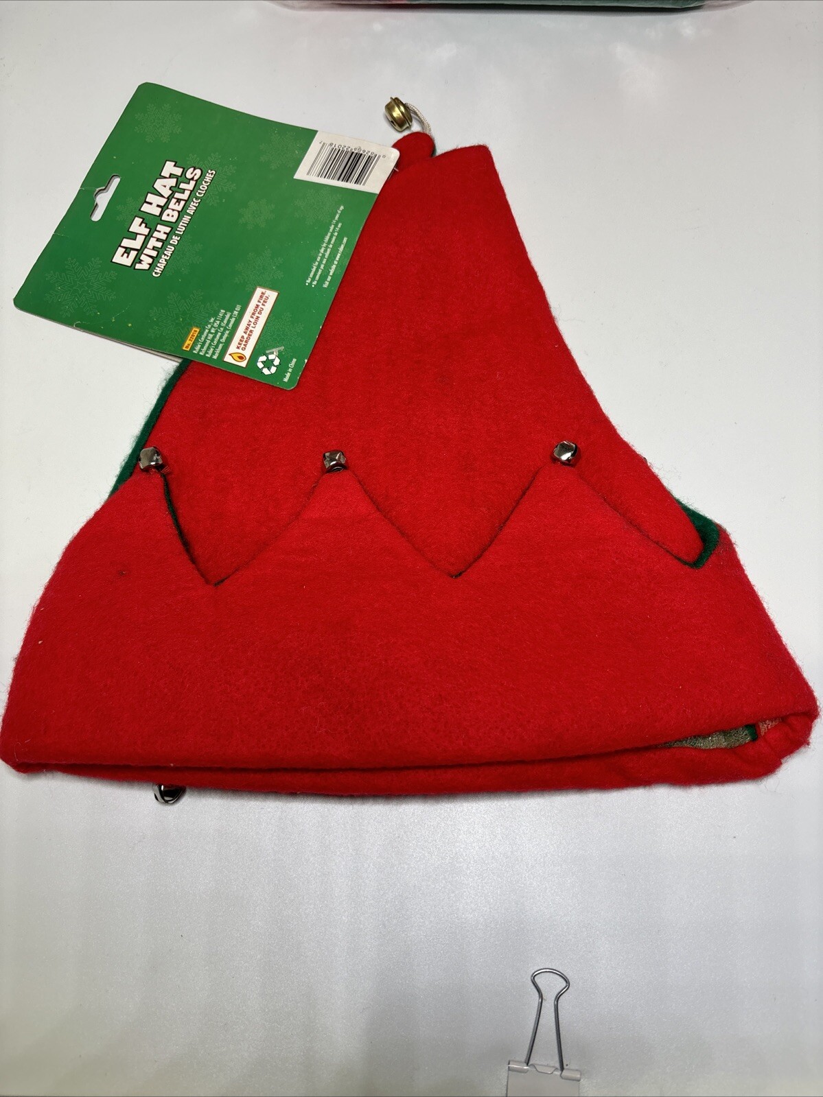 NWT Rubie’s Elf Tunic Adult One Size Fits All 2 Piece Plus Xmas Elf Hat W/ Bells