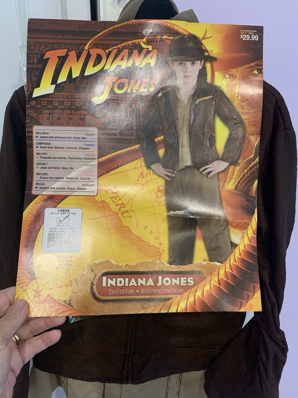 Rubies Indiana Jones Costume Child Size Large 12-14 Jacket Shirt Pants Hat