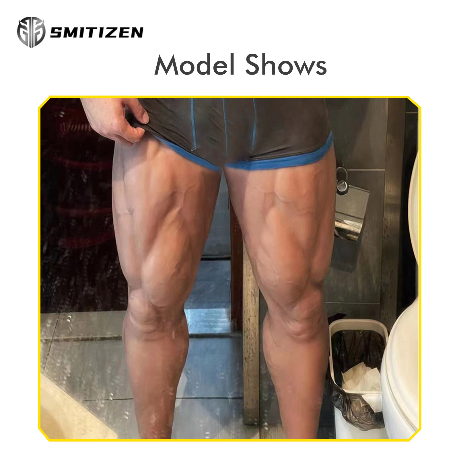 Smitizen Silicone Fake Muscle Pants Muscular Legs Body Suit Shaper Human
