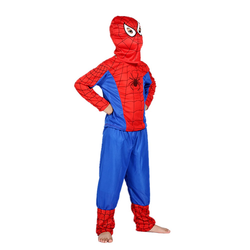Kid SpiderMan Cosplay Costume Boys Tobey Maguire Outfit Jumpsuit Clothes 3-7Age