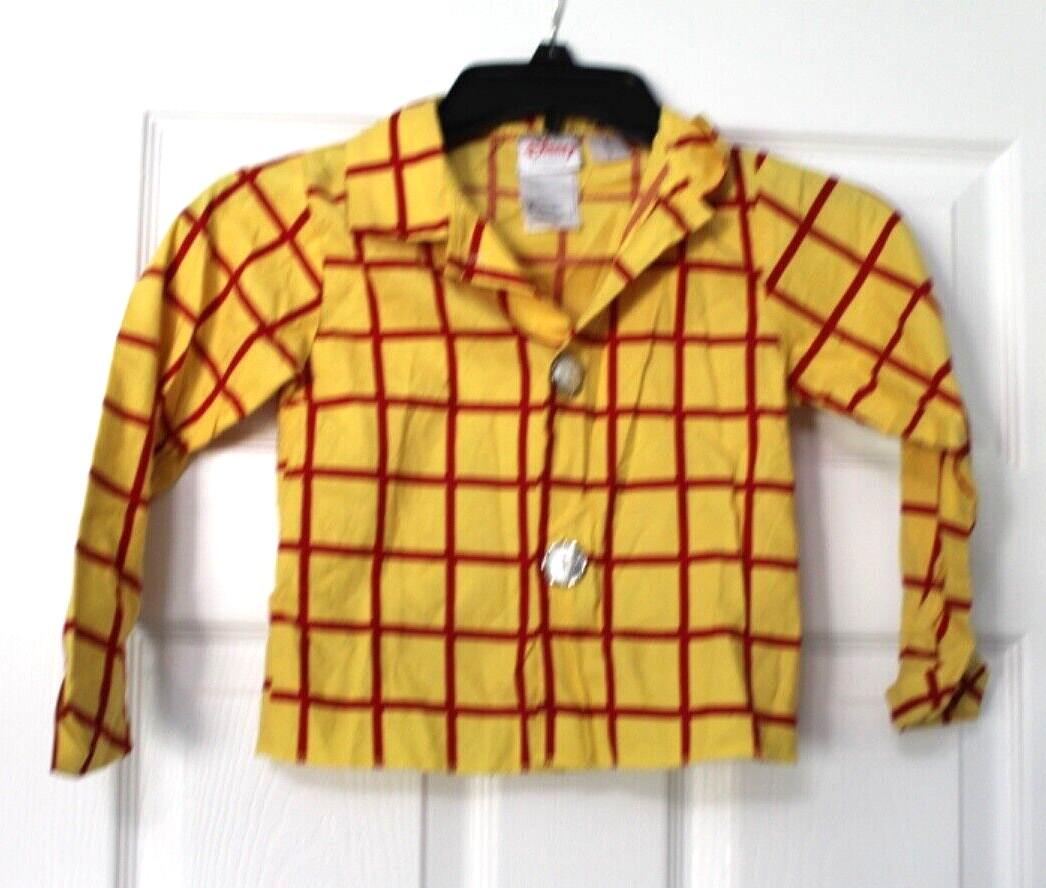Sheriff Woody Kids Cowboy Long Sleeve Shirt Children Halloween Costume SIZE 4/5