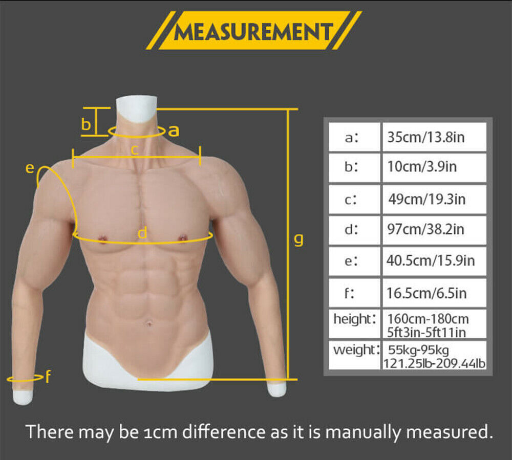 Male Silicone Muscle Suit Fake Muscle Chest With Real Show Manly Crossdresser