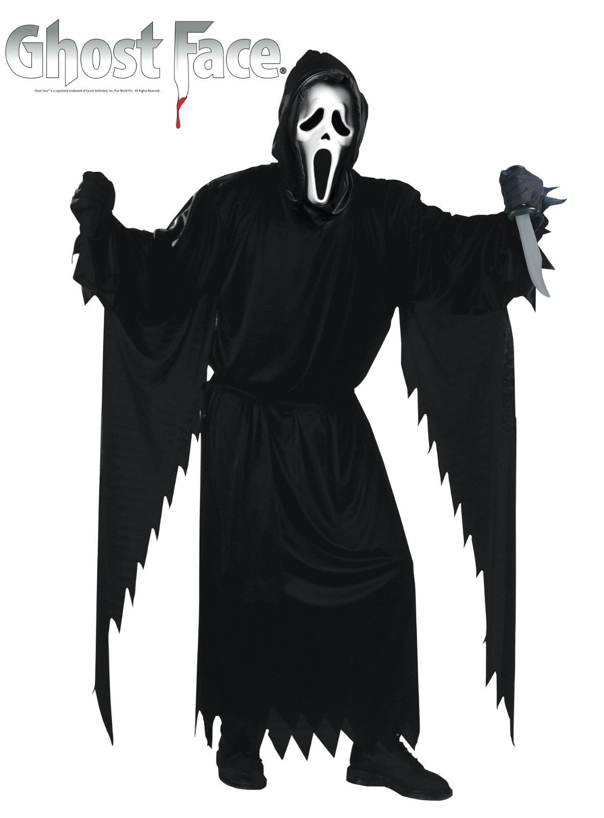 Original Scream Ghost Face Scary Halloween Mens Standard Size Costume