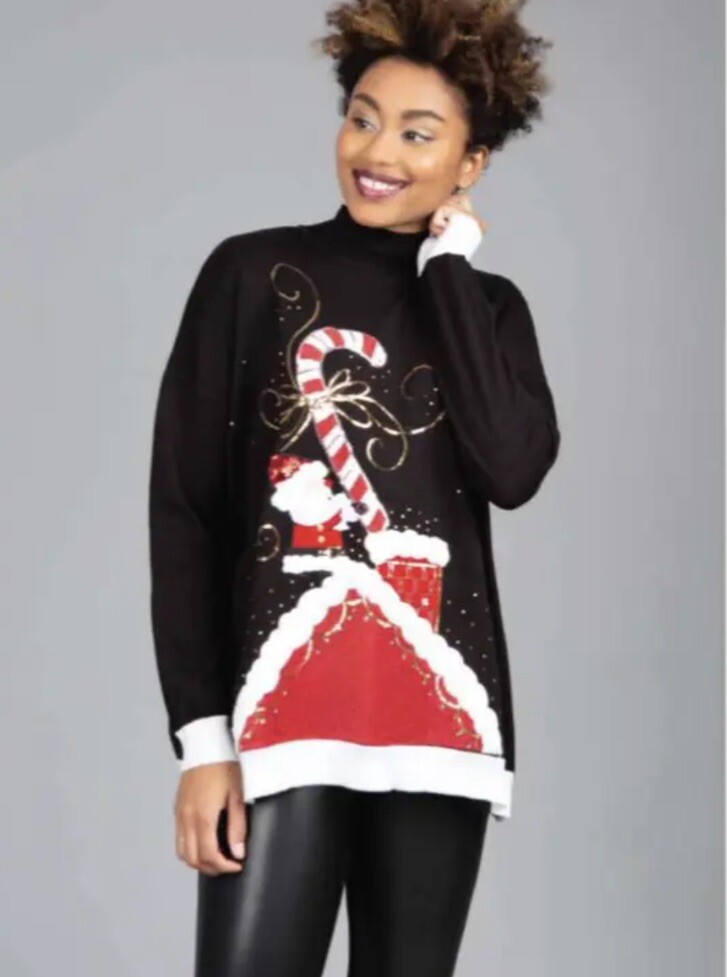BEREK Santa’s Coming Holiday Sweater – Beautiful Holiday Sweater S- L – XL