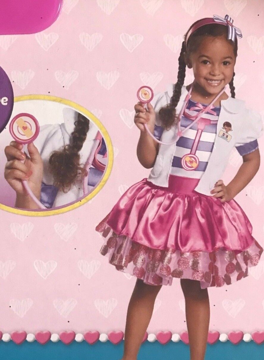 Disguise Deluxe (XS 3T/4T) Toddler DOC MCSTUFFINS Costume with Toy Stethoscope