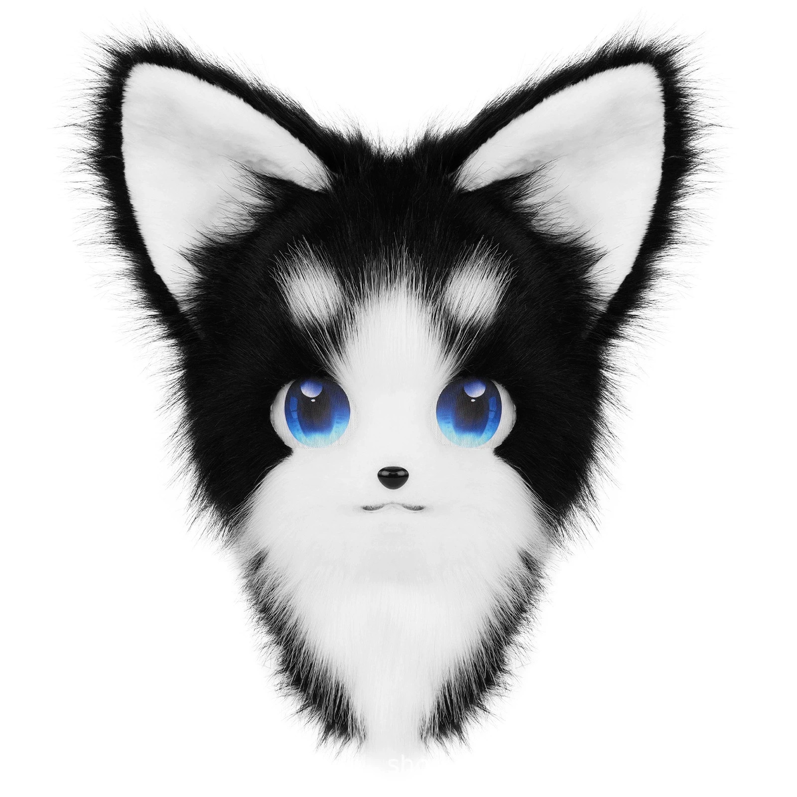 Anime Fluffy Beast Head Mask Plush Head Cosplay Props Unisex Can Can wear heads