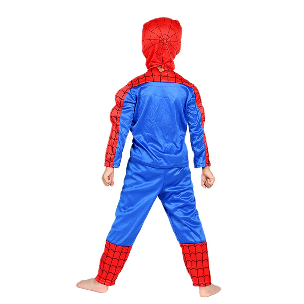Kid SpiderMan Cosplay Costume Boys Tobey Maguire Outfit Jumpsuit Clothes 3-7Age
