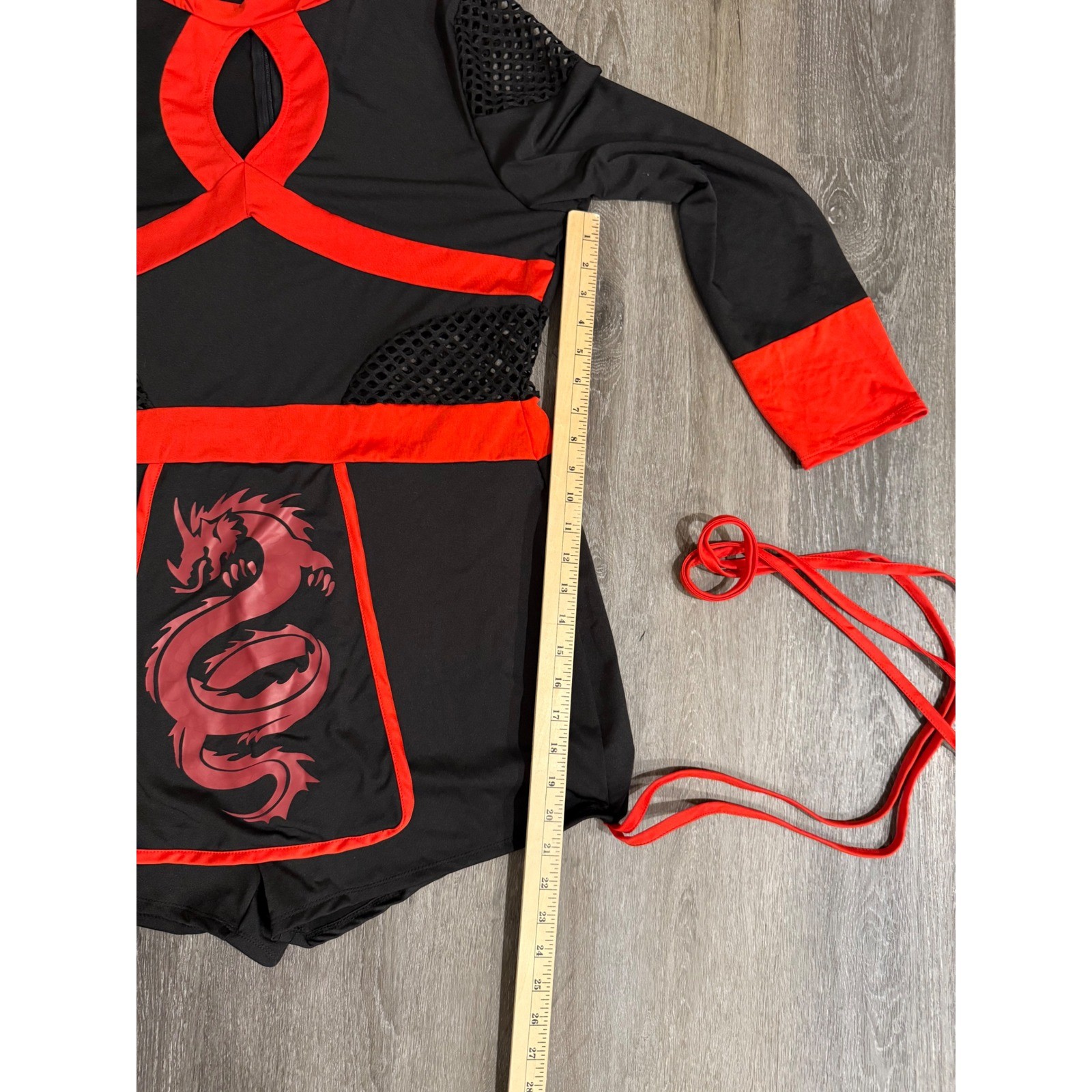 Spooktacular Creations Women Plus Size 3XL Sexy Ninja Costume Romper Black Red