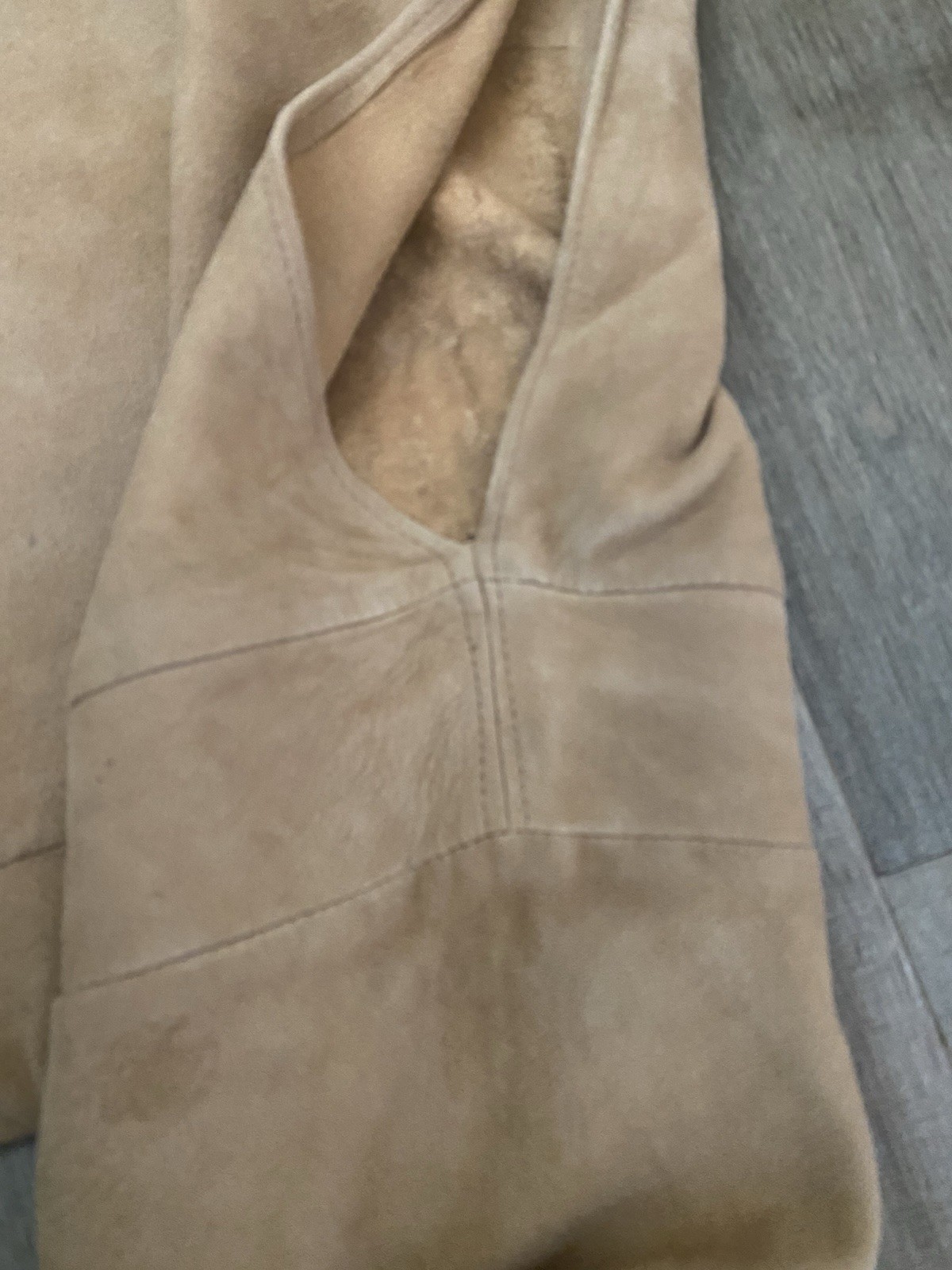 Vintage Unique Mens S/M Tan Suede Renaissance Pirate Boatneck SS Shirt Handmade