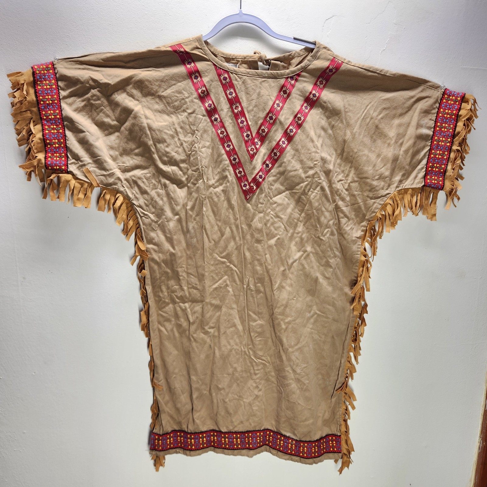 Native American Style Tunic Costume Western Pioneer Collection Vintage HQ Linen