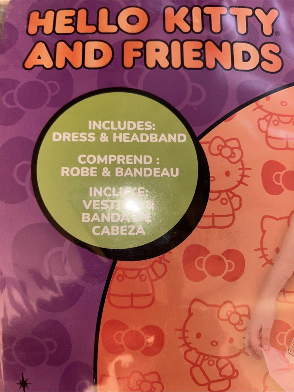 Classic Hello Kitty and Friends Hello Kitty Kids Dress Costume L 10/12 Jazwares