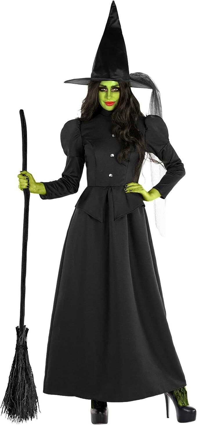 Deluxe Womens Wicked Witch Costume Ladies Theodora Oz Halloween Costume XS – 3XL