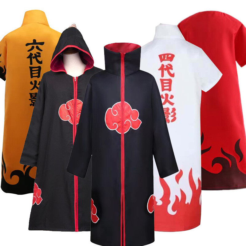 Naruto Kakashi Sasuke Itachi Pain Akatsuki Cloak Hokage Anime Cosplay Costume