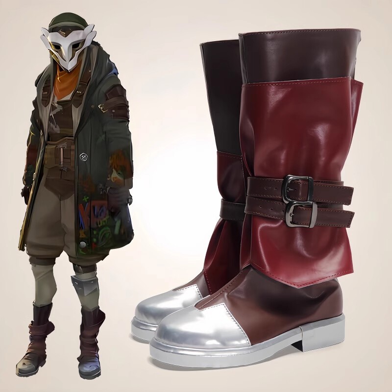 Arcane：League of Legends Boy Shattered Time Ekko Cosplay Boots Shoes Cos Props