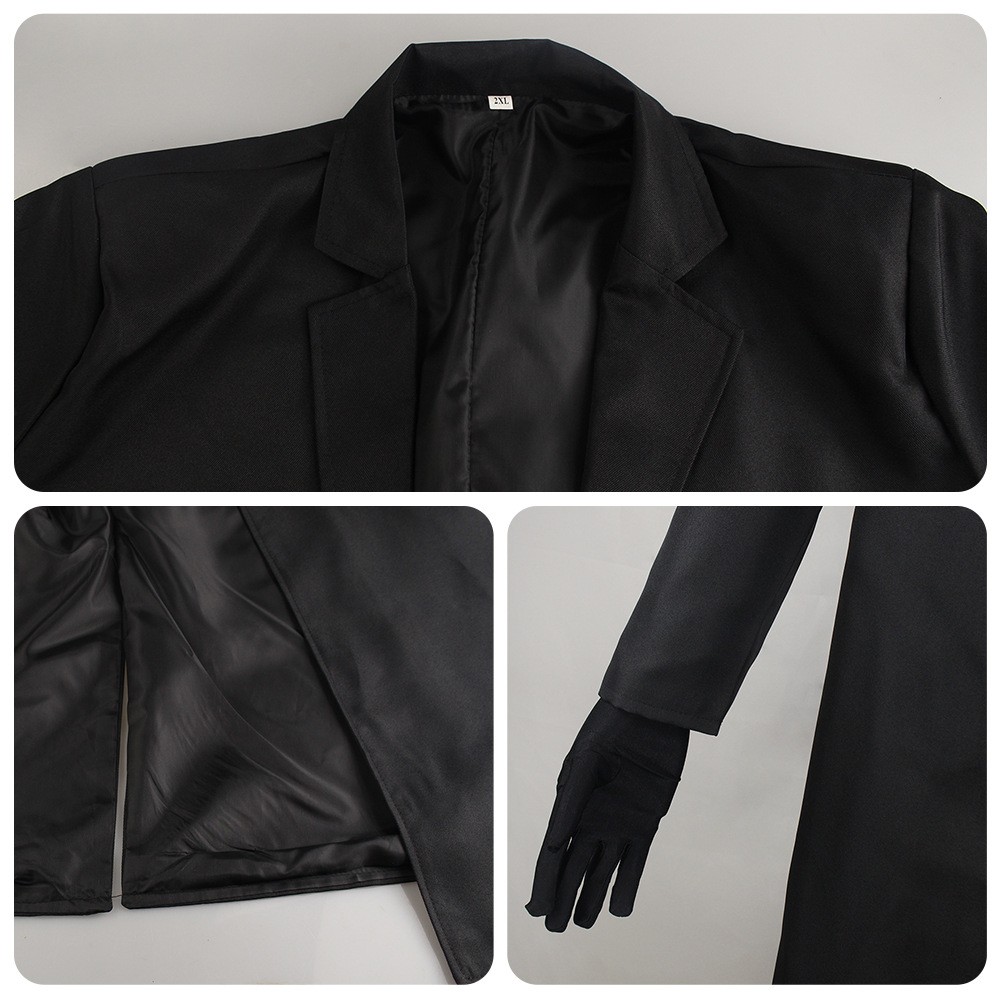 Bungo Stray Dogs Cosplay Osamu Dazai Costume Black Trench Coat Wig Full Set