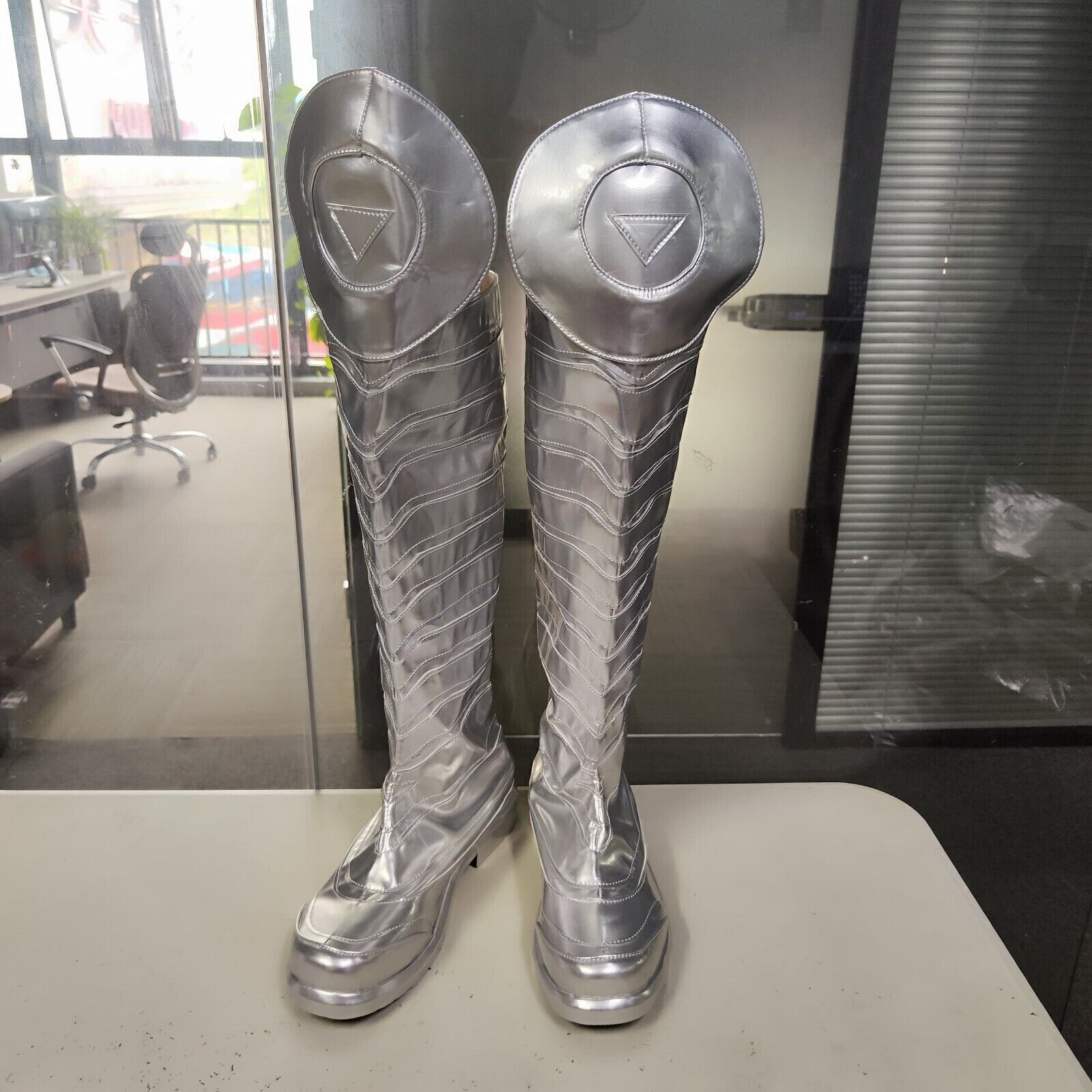 X Men Gambit Shoes Cosplay Silver Boots/