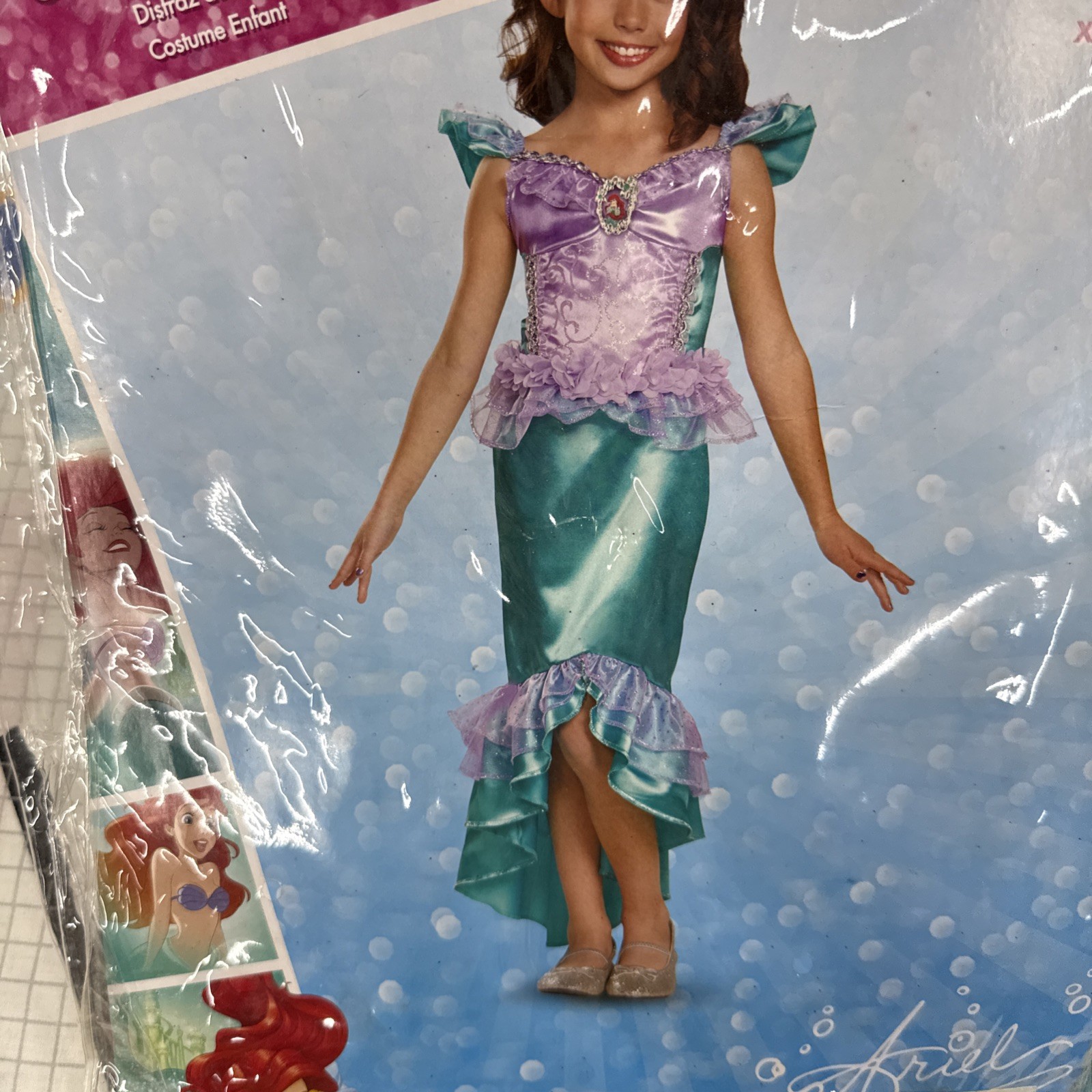 Ariel Little Mermaid Disney Princess Dress Movie Youth Costume Girl’s XS (3T-4T)