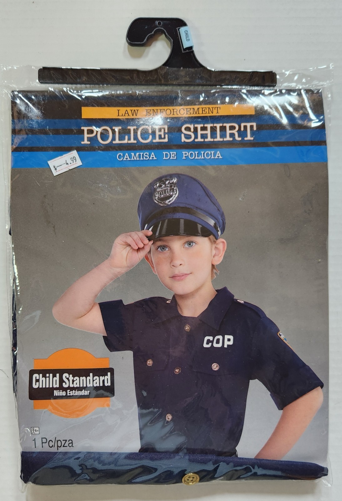 Police Shirt (Child Size Standard) Halloween Costume/Cosplay