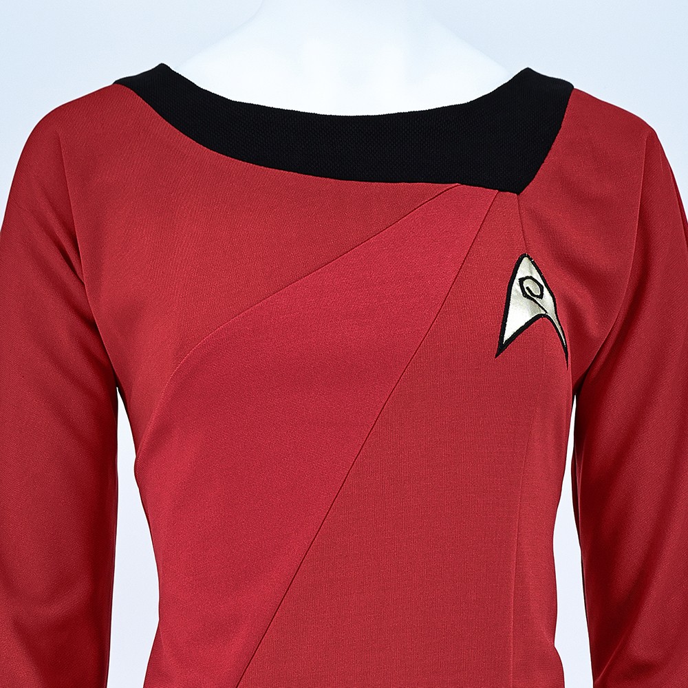 Cosplay TOS Female Duty Uniforms The Original Series Blue Gold Red Dress Costume