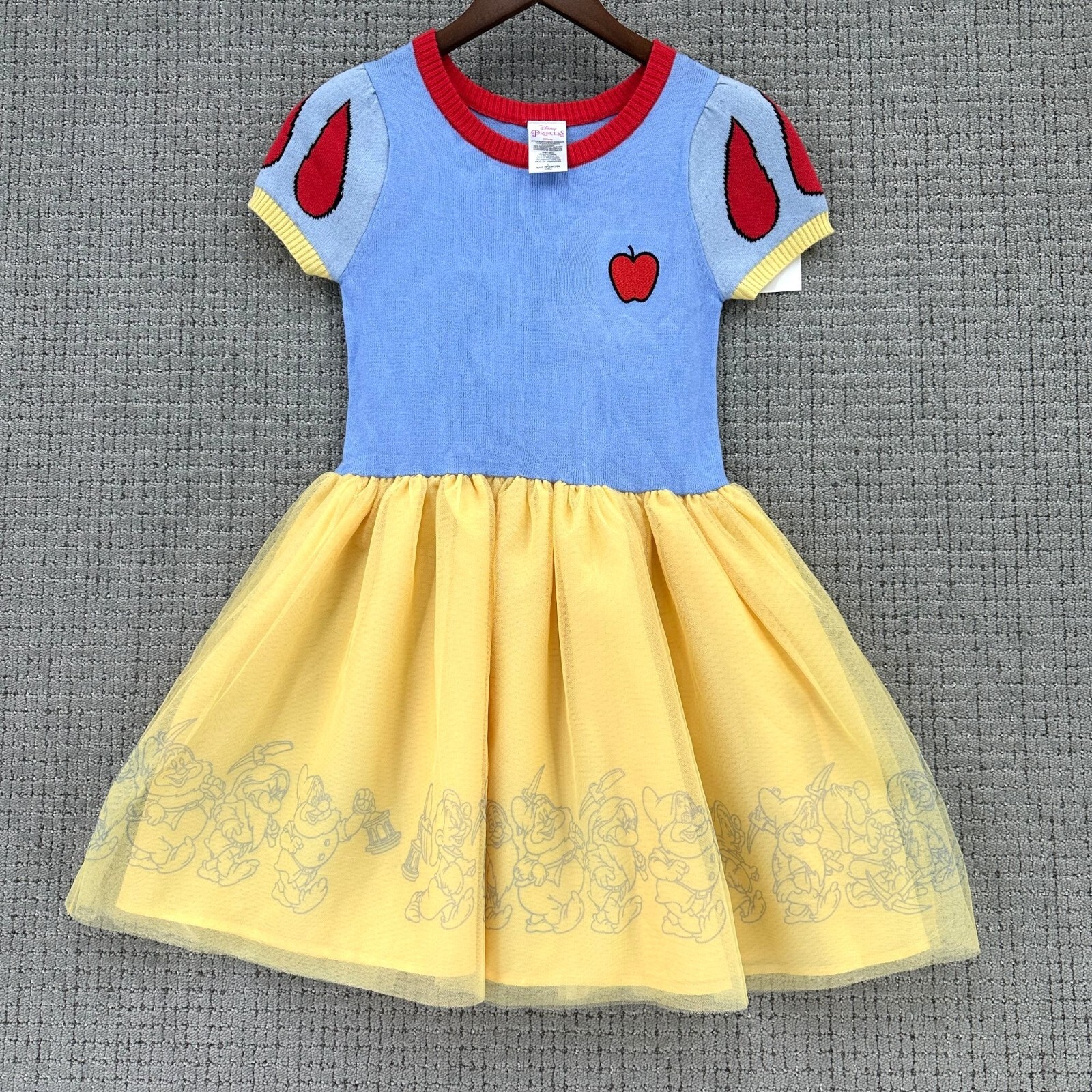 Disney Dress Girls Large Blue/Yellow Snow White & the Seven Dwarfs Cosplay NWT