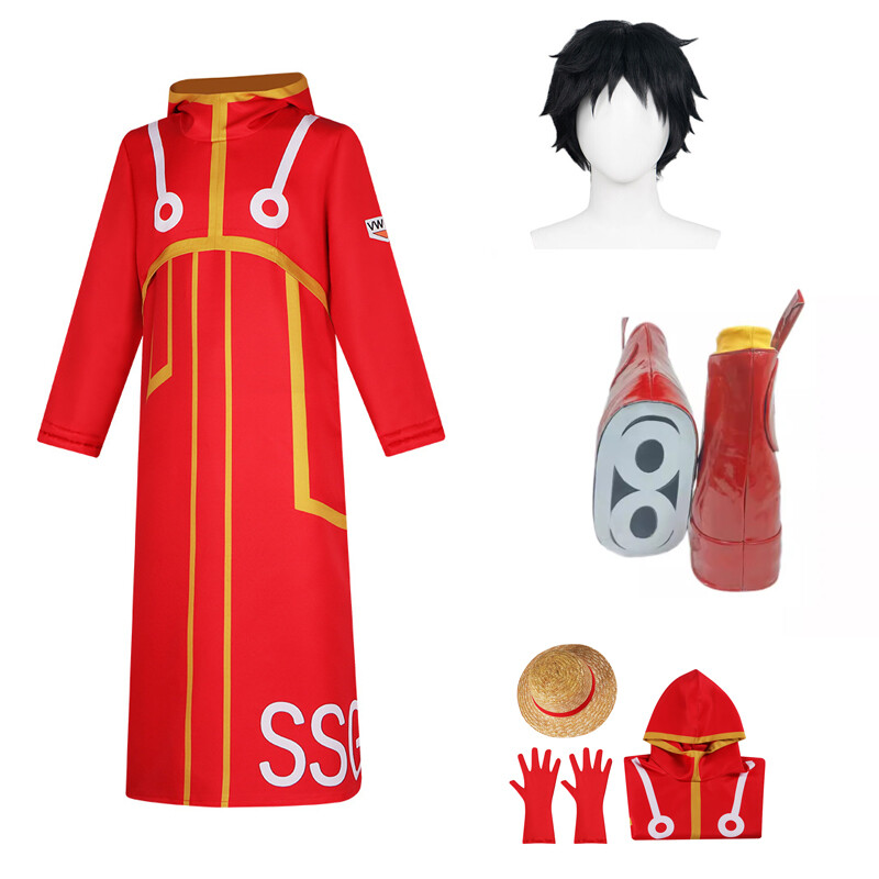 Cosplay ONE PIECE Monkey·D·Luffy Future Island Egg Head Costume Hat Wig Party