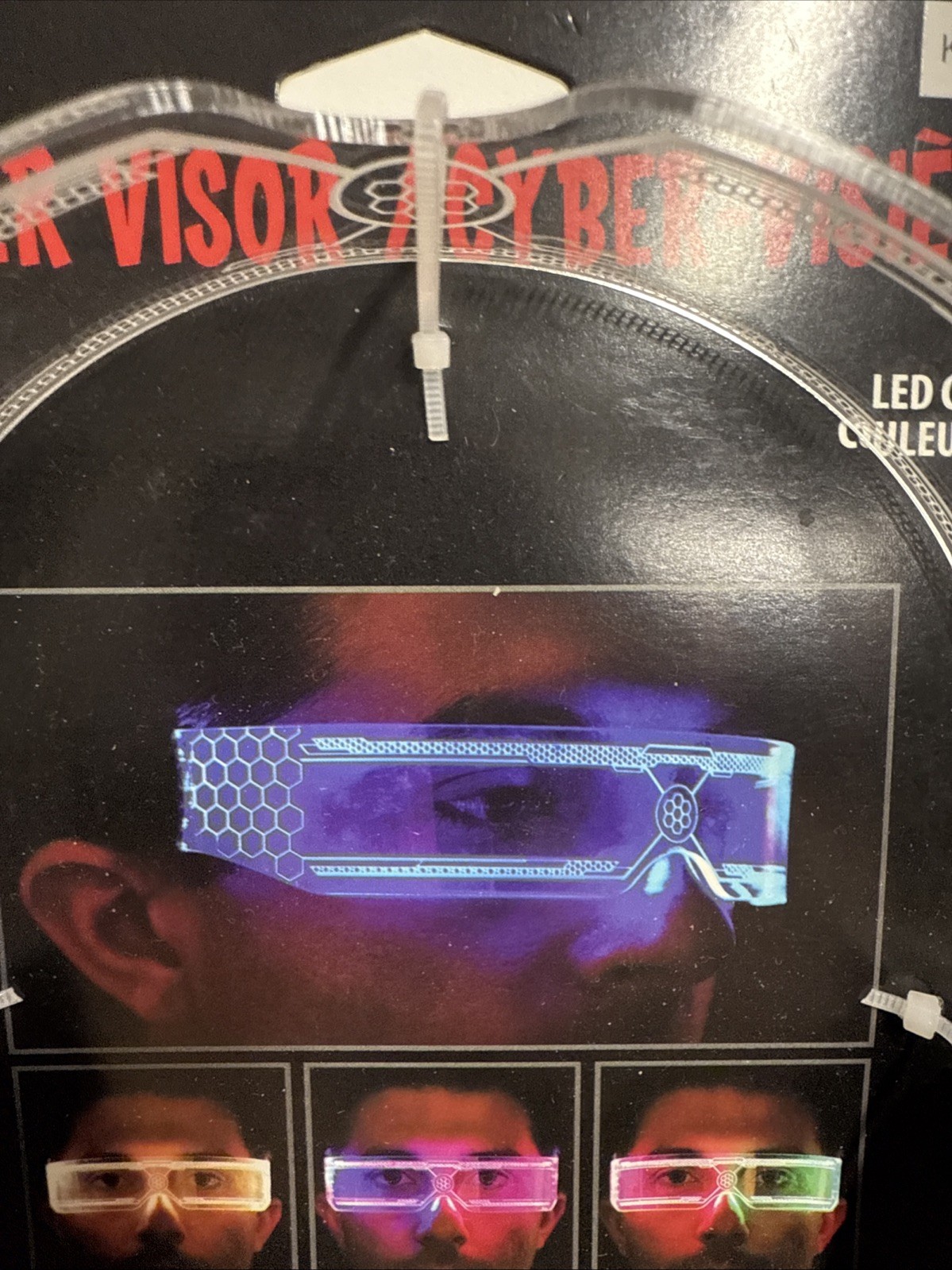 Fun World Light Up Wearable Cyber Visor Costume Piece