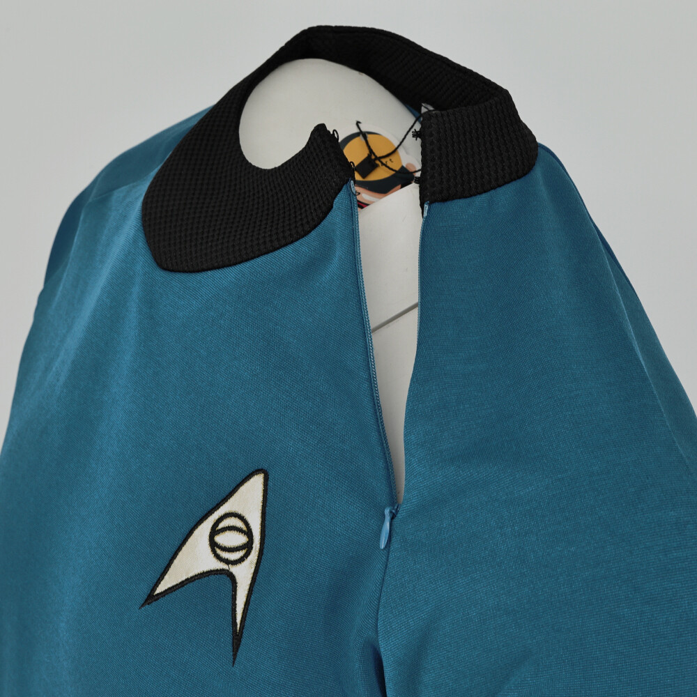 The Original Series Spock Blue Shirt Cosplay TOS Costumes Uniform New