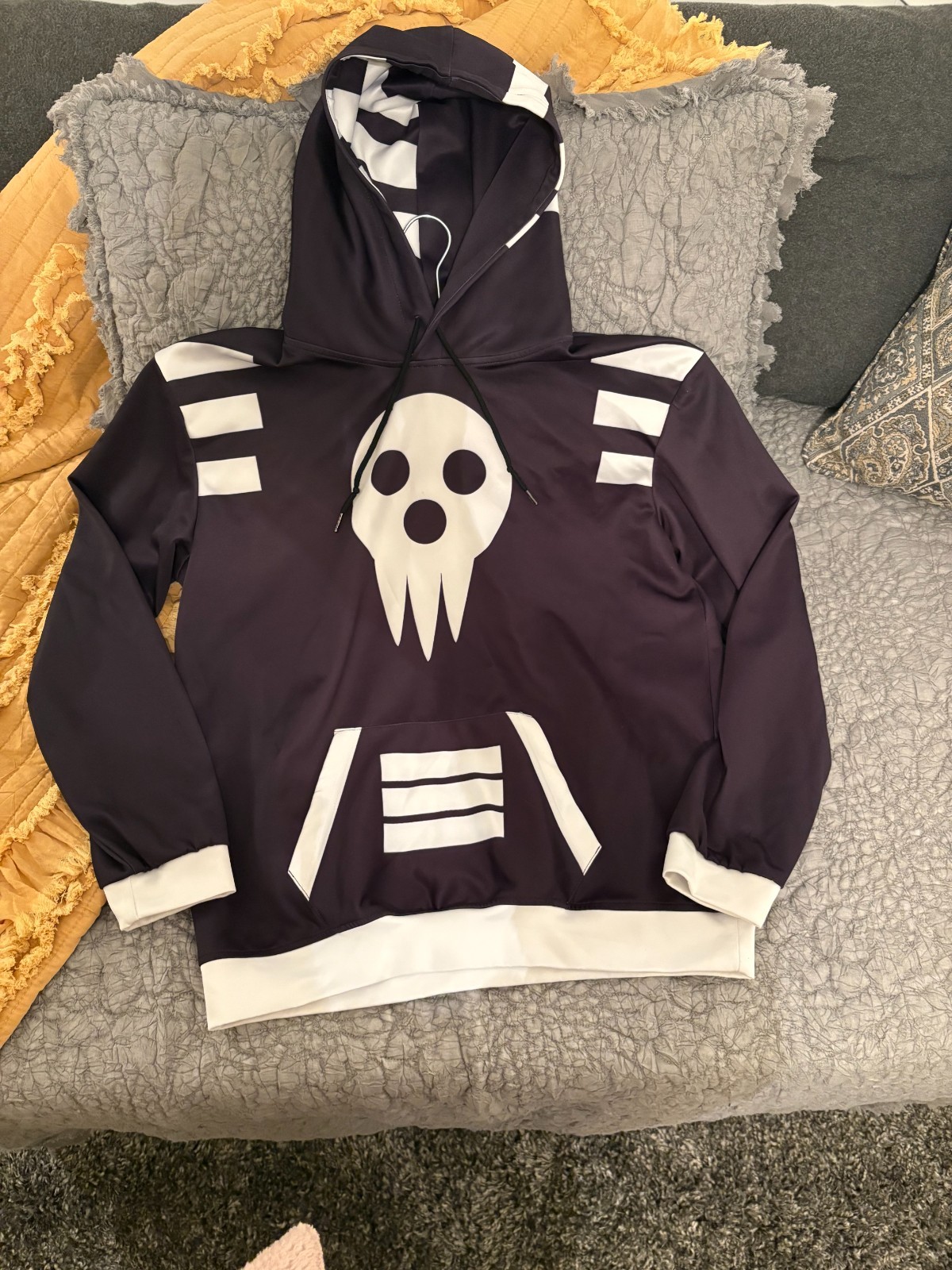 Anime Soul Eater Cosplay Costume Hoodie Sweatshirt Unisex Black White