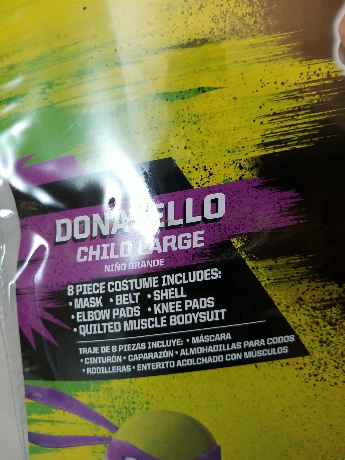 NEW Nickelodeon TEENAGE MUTANT NINJA TURTLES Donatello kids Costume Large 12-14