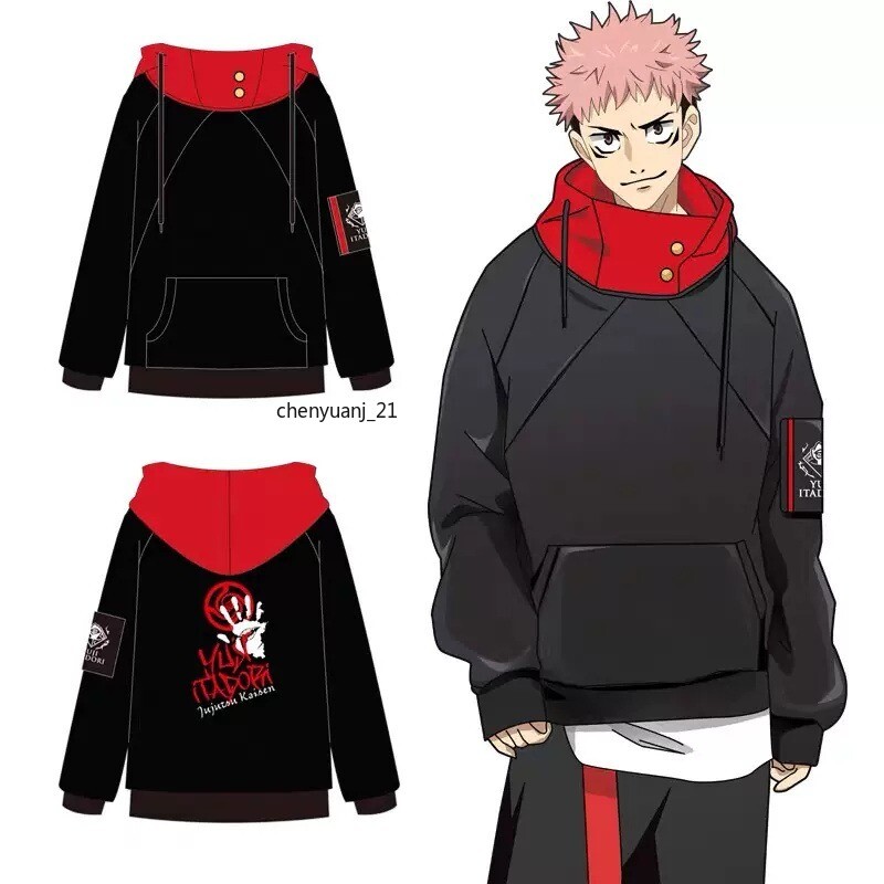 Jujutsu Kaisen Itadori Yuji Cosplay Hoodie Pant Loose Casual Cargo Men Suits New