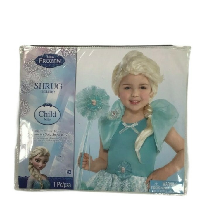 Girls Disney Frozen Blue Elsa Shrug Princess Costume NEW