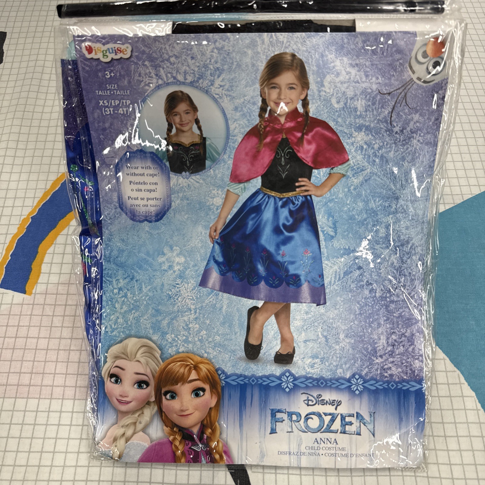 Anna Frozen Disney Princess Deluxe Girls’ Costume XS (3T-4T)