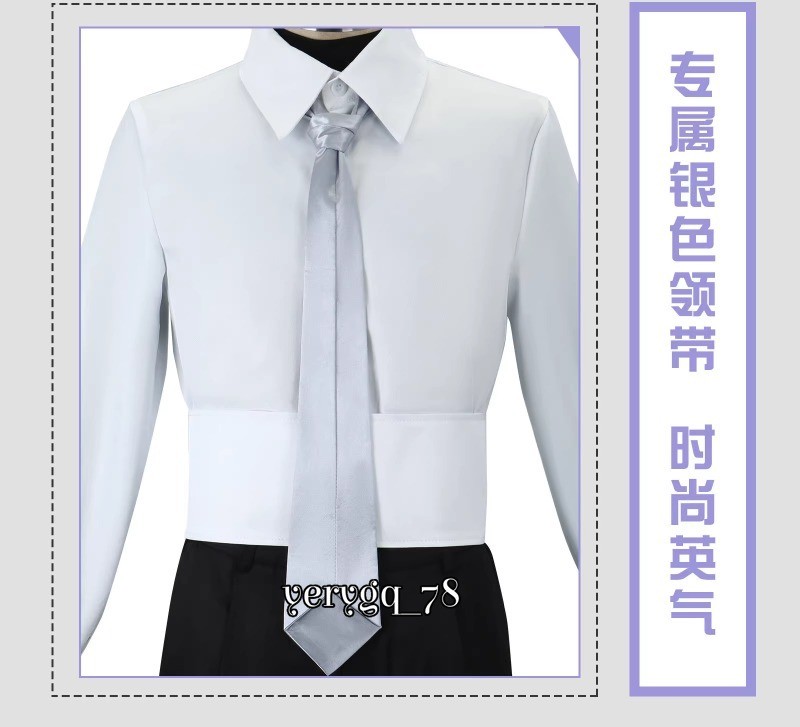Anime Bungo Stray Dogs Sigma Cosplay Suit Full Set Costume Accessory Wig Gifts