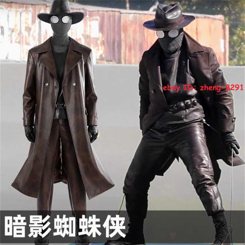Spider-Man Noir Cosplay Costume Outfit Spider-Man Windbreaker Peter Parker Suit