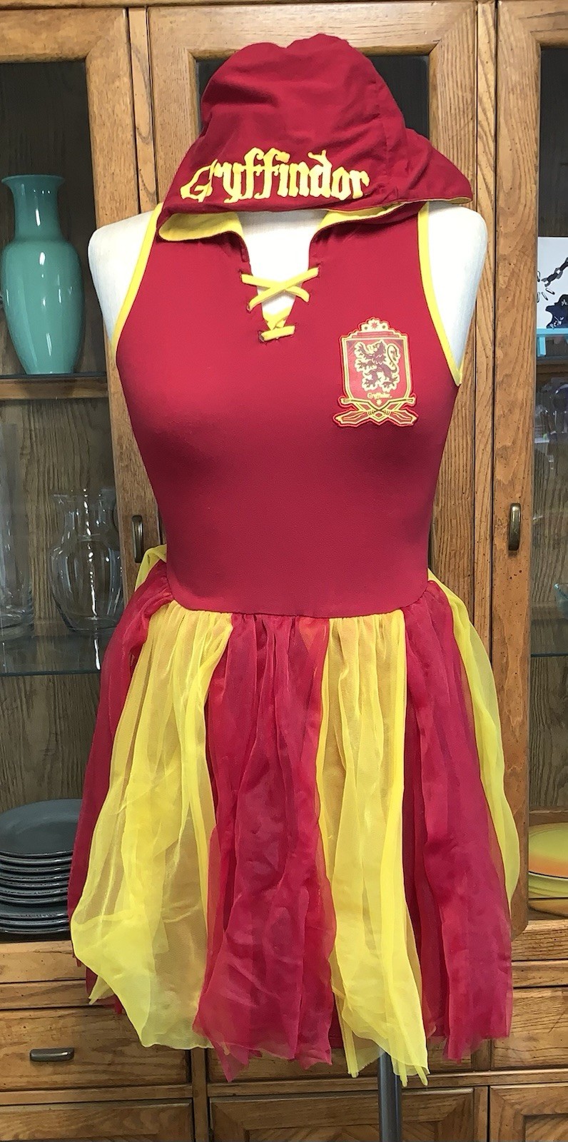 A7 GIRLS HARRY POTTER MOVIE COSTUME CHARACTER HERMIONE GRYFFINDOR DRESS XL 14/16