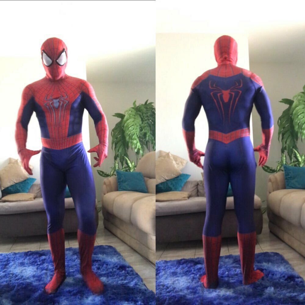 The Amazing Spiderman 2 Jumpsuit Spider-man TASM2 Cosplay Costume Halloween Suit