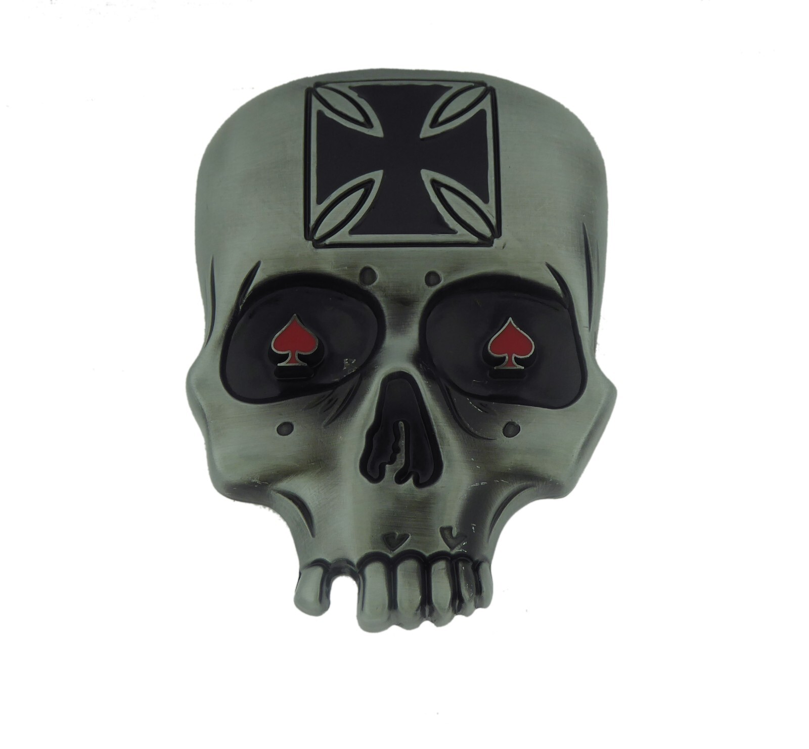Tatoos Skull Metal Belt Buckle Halloween Party Women Mens Costume Gift Guitar
