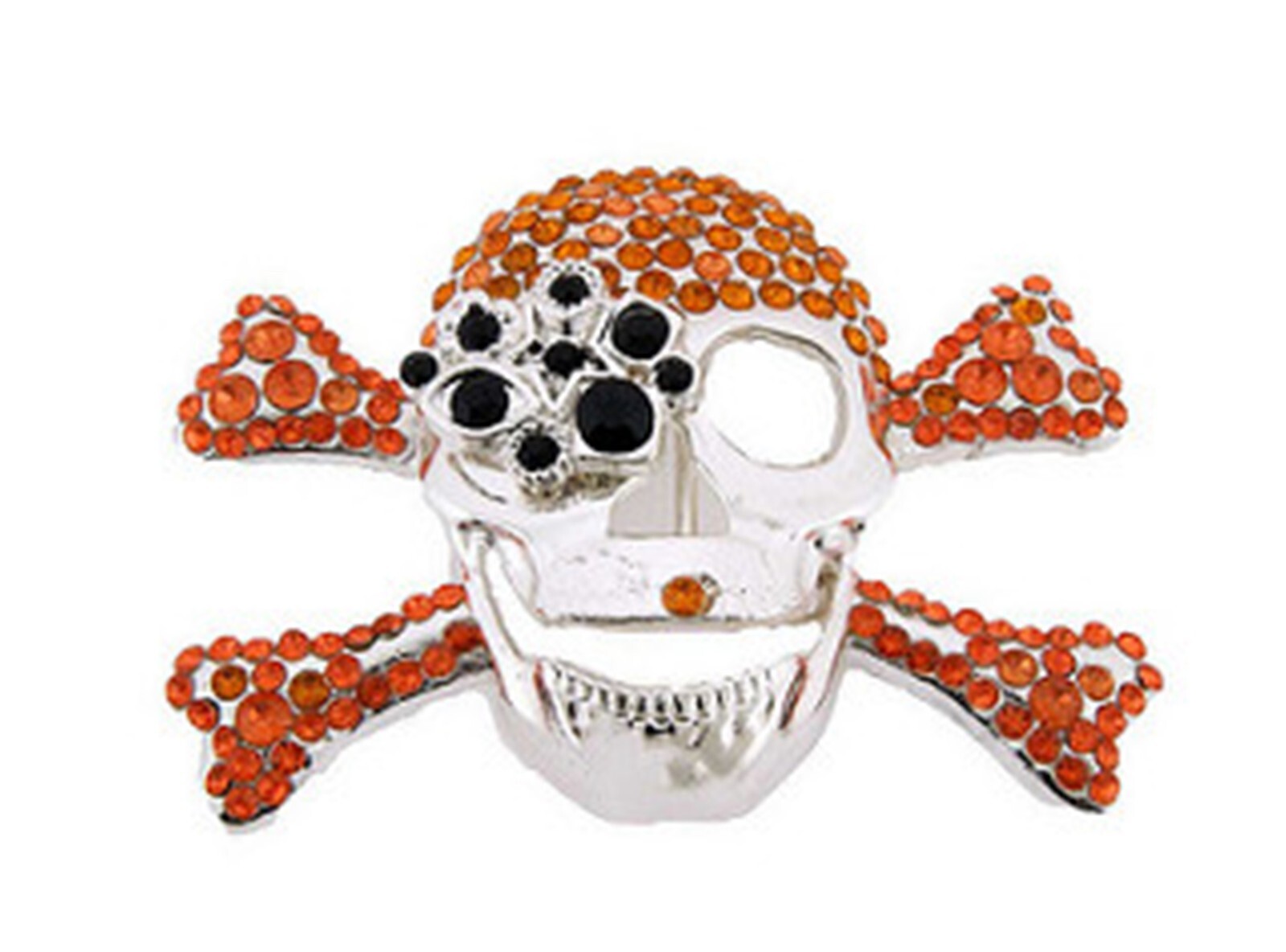 skull crossbones rhinestones metal belt buckles halloween party costume gift NEW
