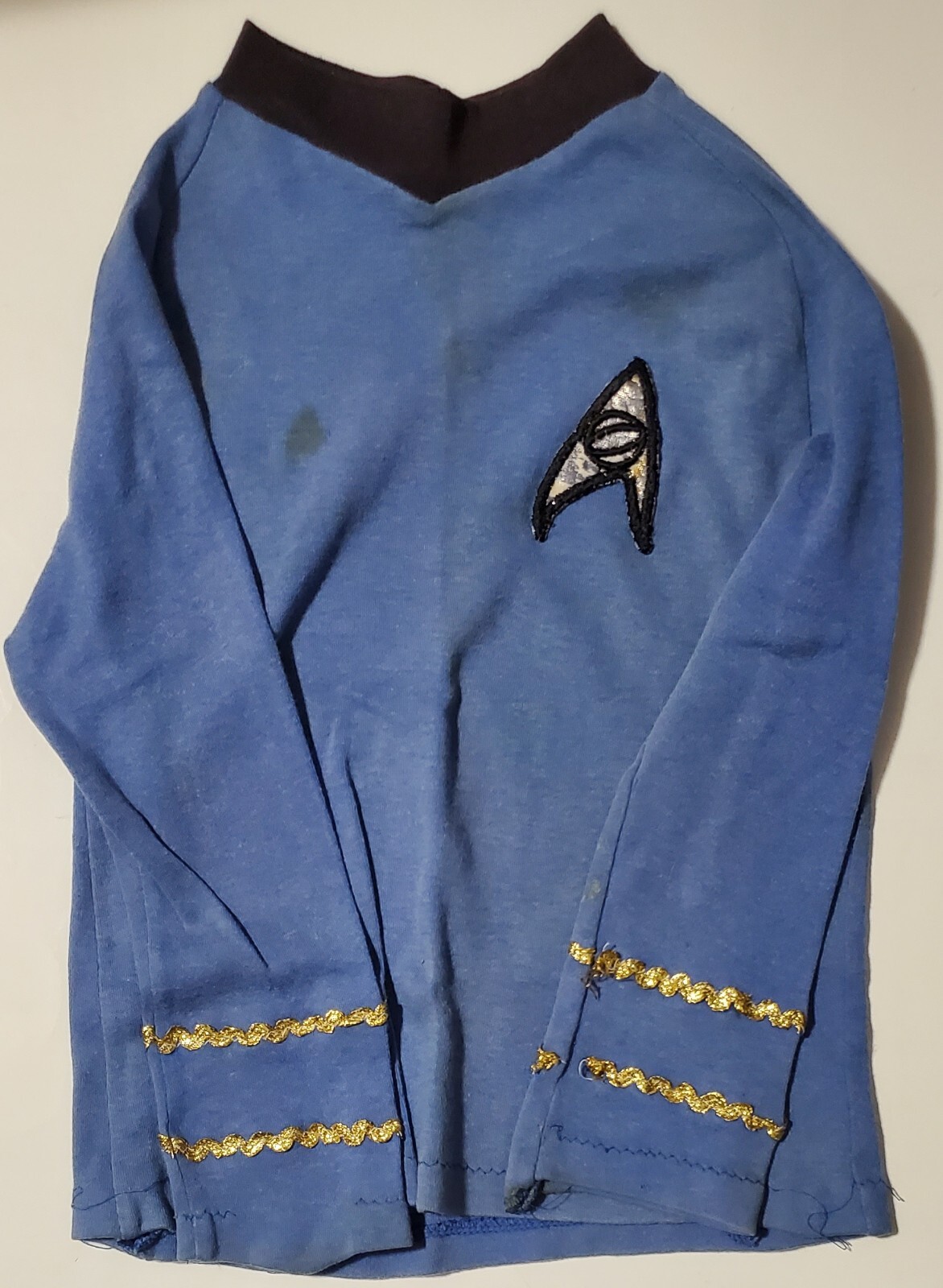 Vintage Star Trek Mr. Spock Shirt Costume Uniform Blue – RARE Underoos Halloween
