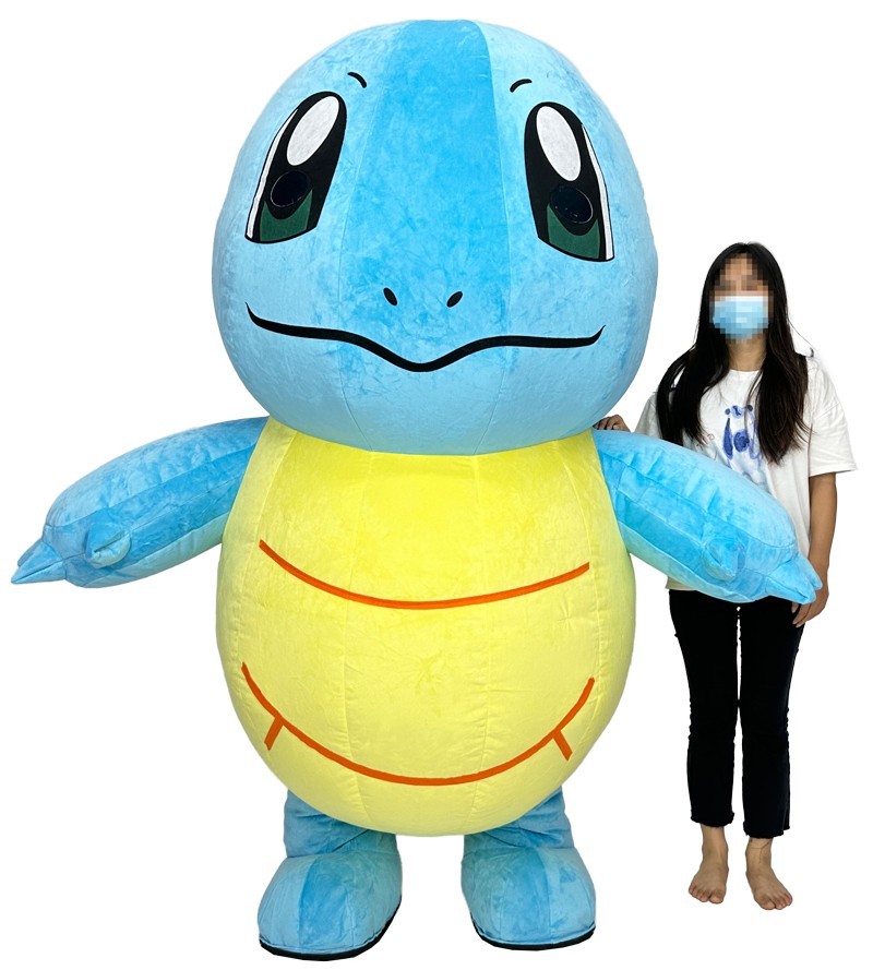 Inflatable Costume Squirtle Plush Mascot Halloween Cosplay Party Event Outfit