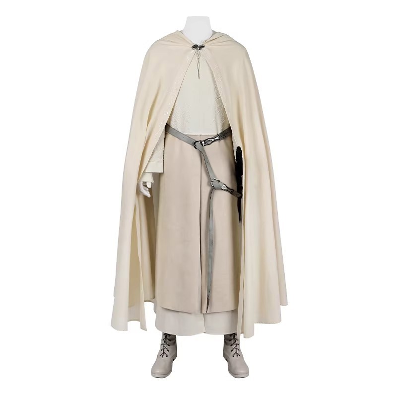 LOTR Gandalf White Costume The Lord of the Rings Wizard Outfit Cosplay Suit Cos