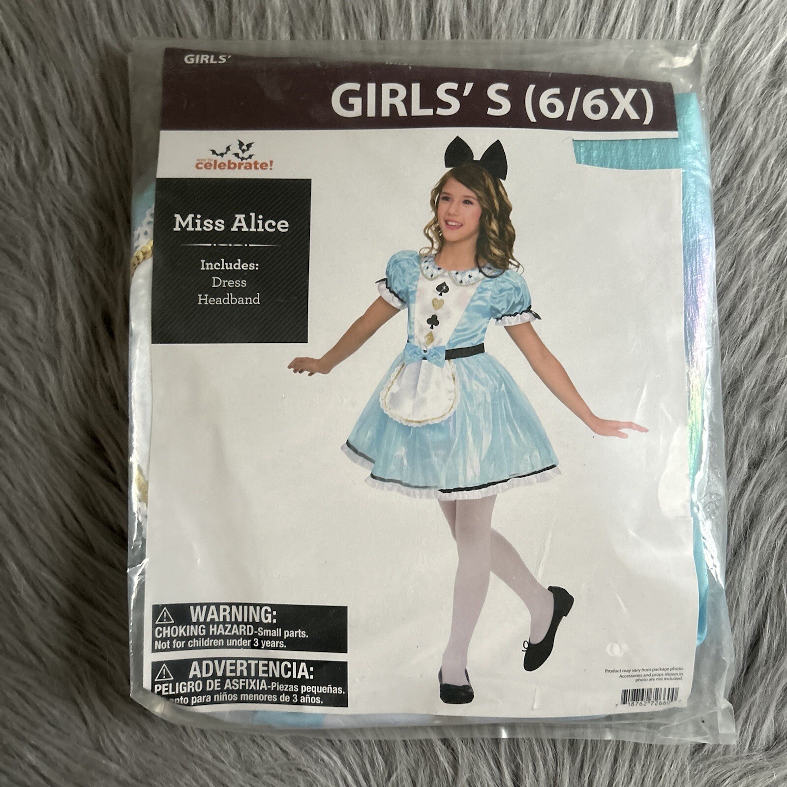 Miss Alice Halloween Costume Girls Size Small (6/6X) Dress Up Pretend Play